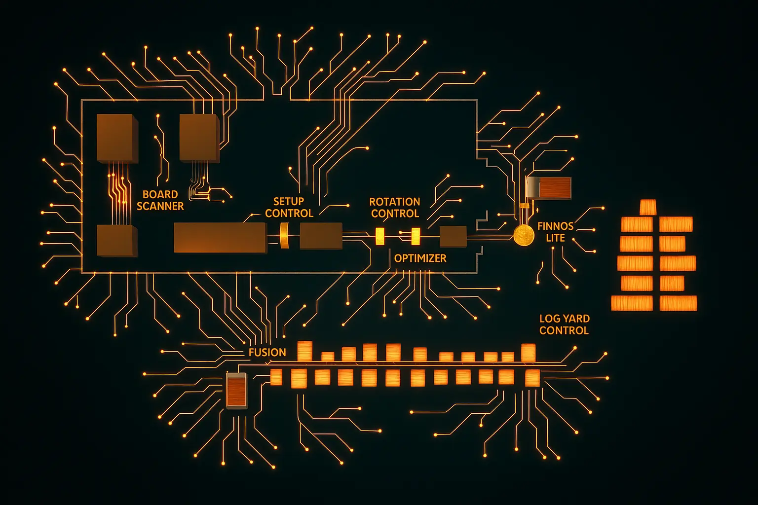 The Nervous System of the Production Line – Real-time Data Control in the Sawmill Industry